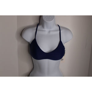 $50 Body Glove Swimwear Women's Blue Tie-back Strappy Halter Bikini Top Size S